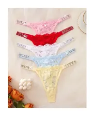 Lencería Sexy Tanga Brillos Set X5 Encaje Licrado