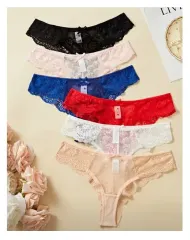 Pack Cacheteros Tangas Bragas Sexy De Encaje Surtidos 6 Pzas