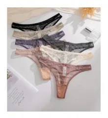 Pack Semihilos Tangas Bragas Sexy De Tul Corazones 7 Pzas