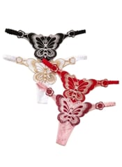 Lencería Sexy Semihilo Tul Licrado Con Aplique Mariposa