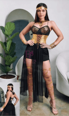 Diosa Disfraz Halloween Vestido Short 1