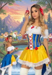Blancanieves Cors Disfraz Sexy Halloween Corset Vestido