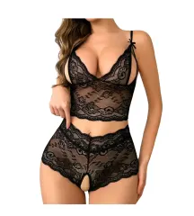 Lencería Siempre Lista Conjunto Cachetero Bralette Sexy 0