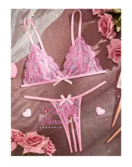 Lencería Sexy Conjunto Siempre Lista Bralette Con Hilo