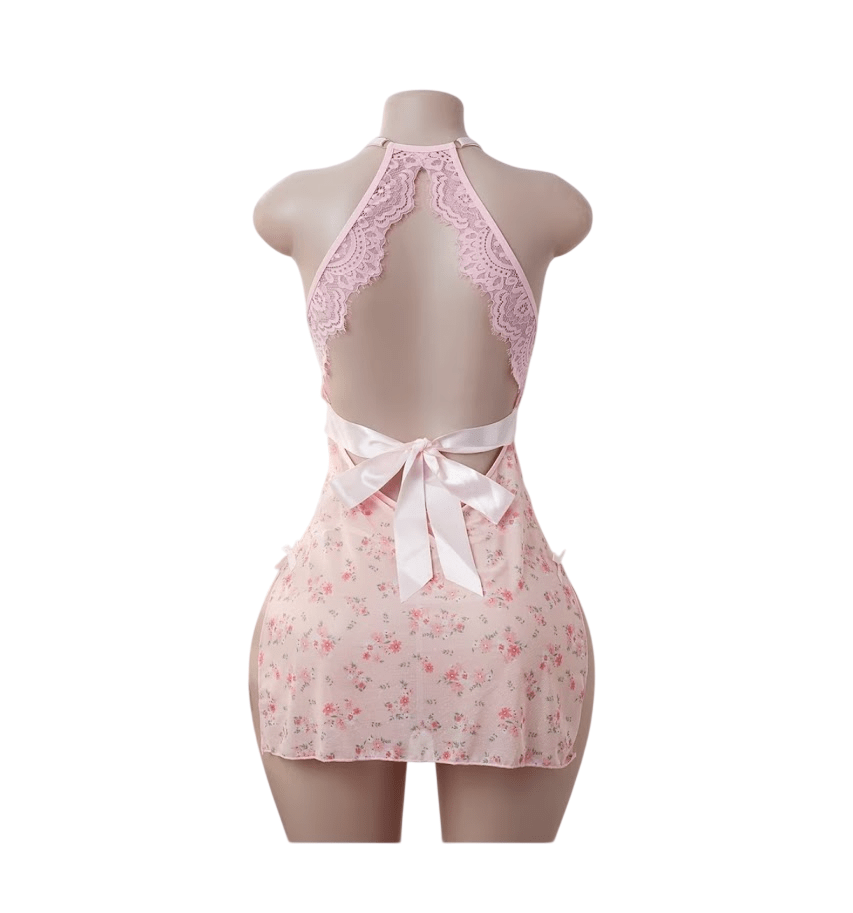 Babydoll Lenceria Sexy De Tul Y encaje sexy Pijama Vestido2