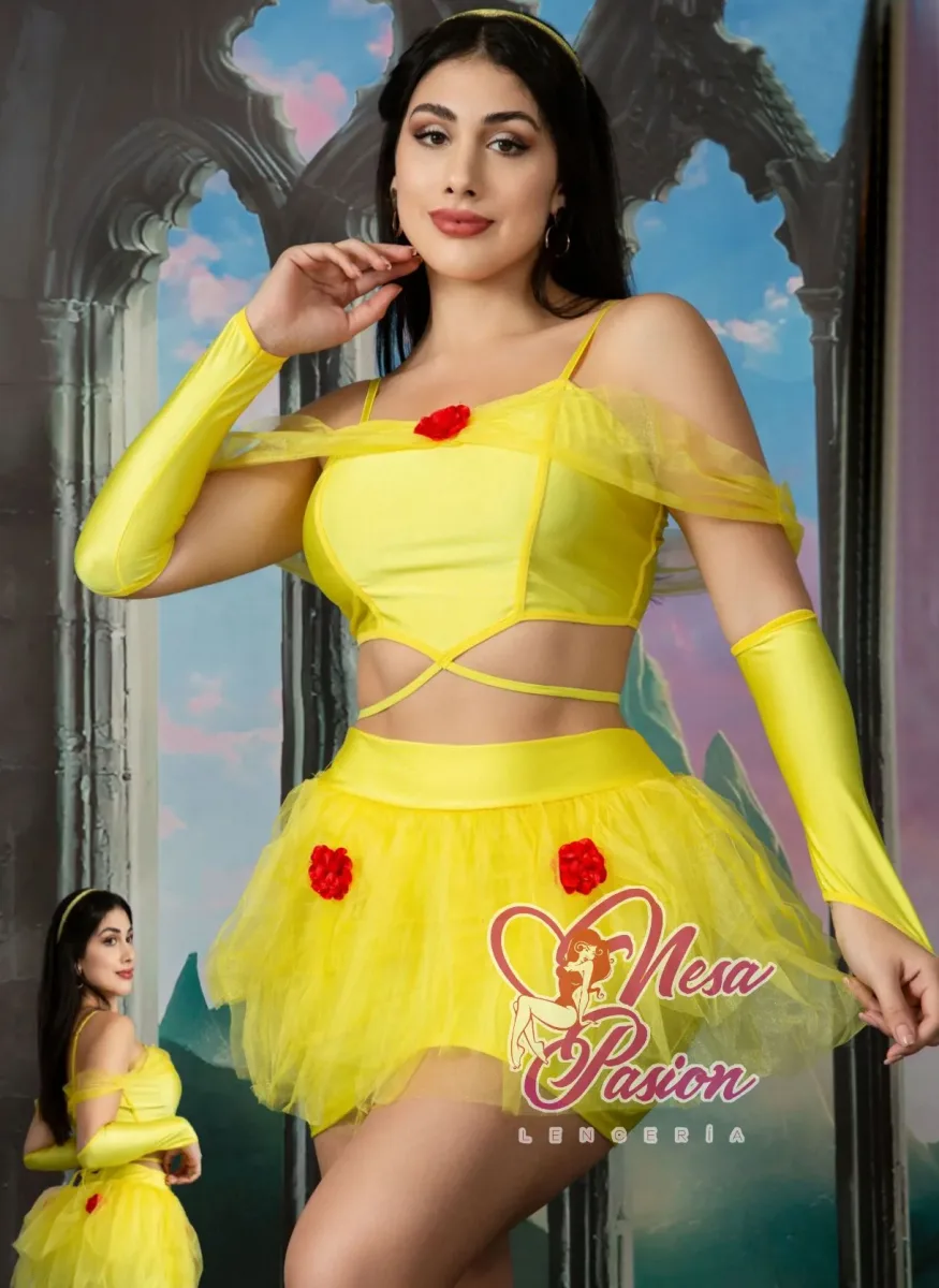 Bella Disfraz Top Sexy Halloween Lenceria1