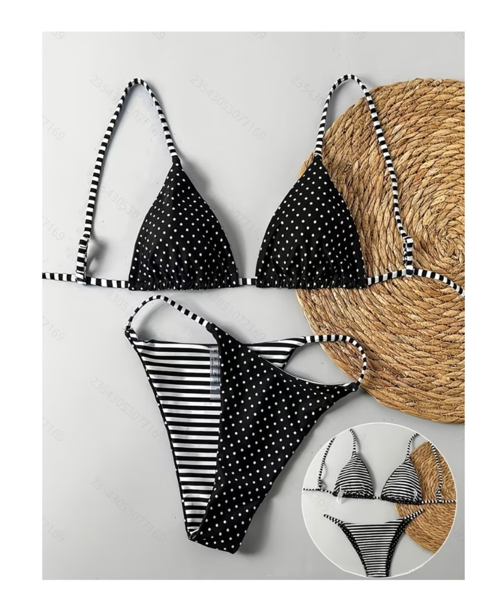 Ropa De Baño Mujer Bikini samahara Negro Dos Piezas1