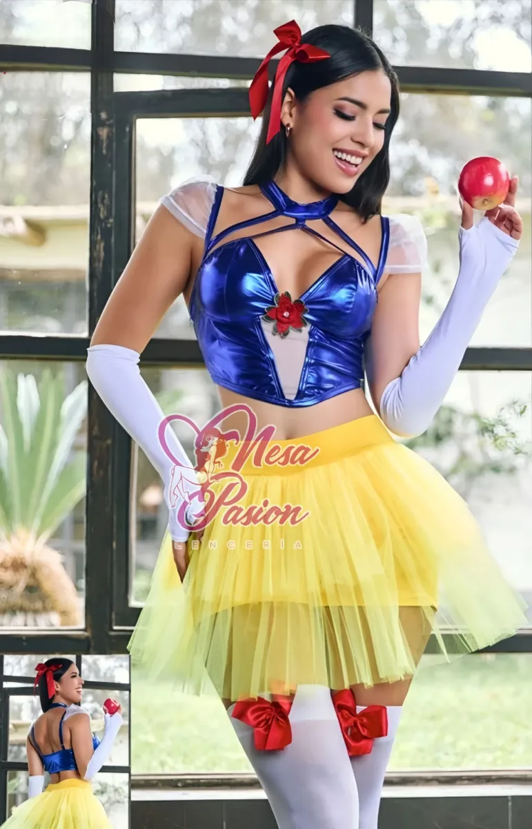 Blancanieves Disfraz Top Sexy Halloween Lenceria1