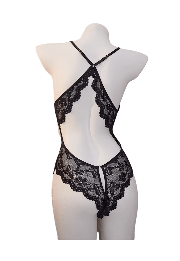 Body Lenceria Sexy Siempre Lista De Encaje Erotico Negro2