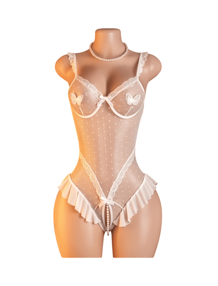 Body SL Perla Lenceria Siempre Lista De Tul Con Perlas1