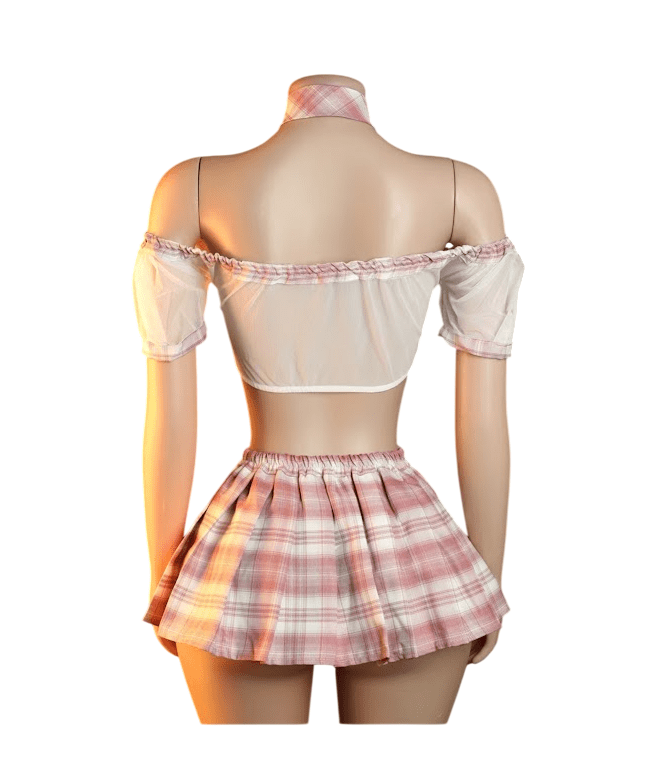 Colegiala Catalina Disfraz Lencería Sexy Top Falda Set X42