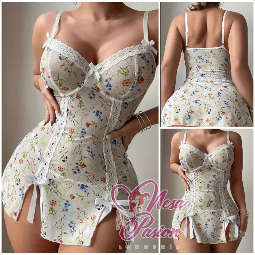 Babydoll White Floreado1