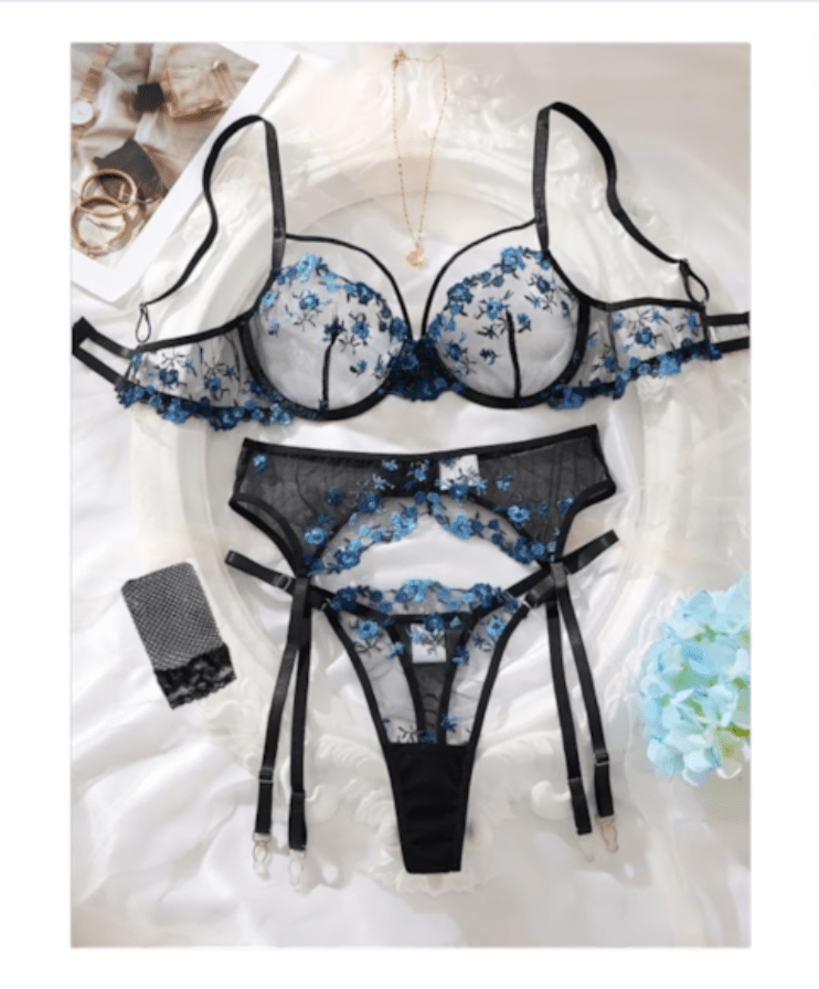 Lencería Sexy Portaligas con Tanga Regulable Mujer2