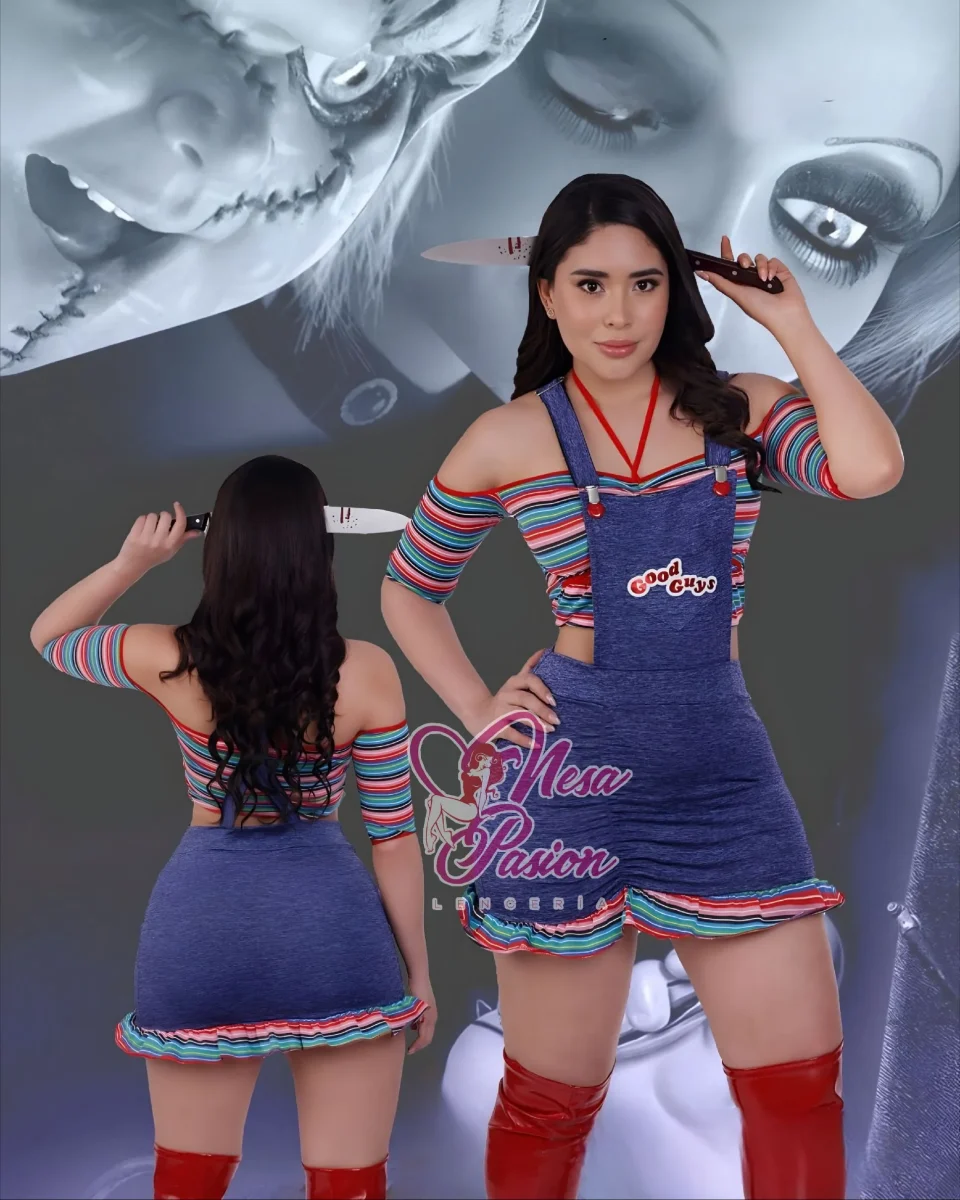 Chucky Disfraz Top Sexy Halloween Lenceria1