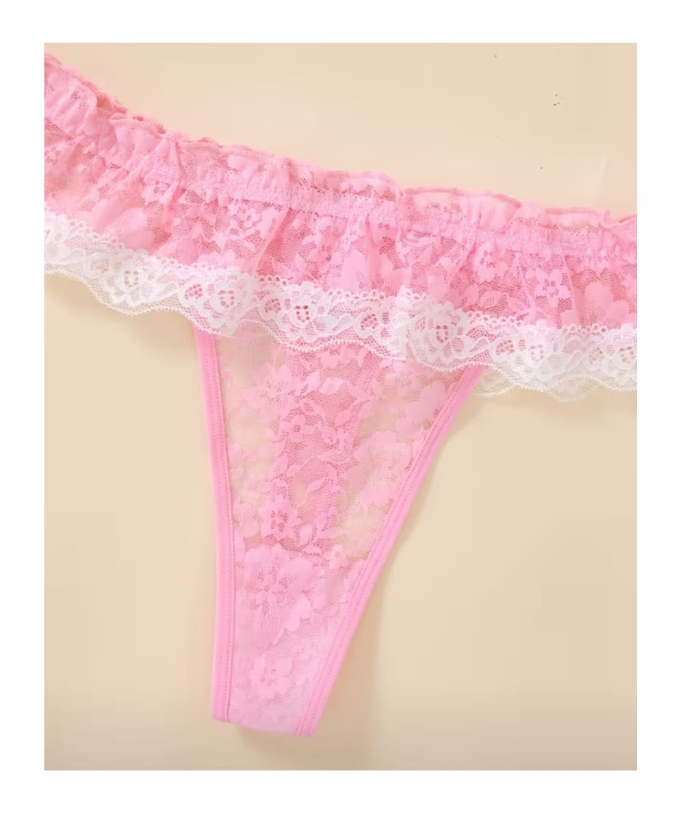 Lenceria Sexy De Encaje Bralet Con Tanga1