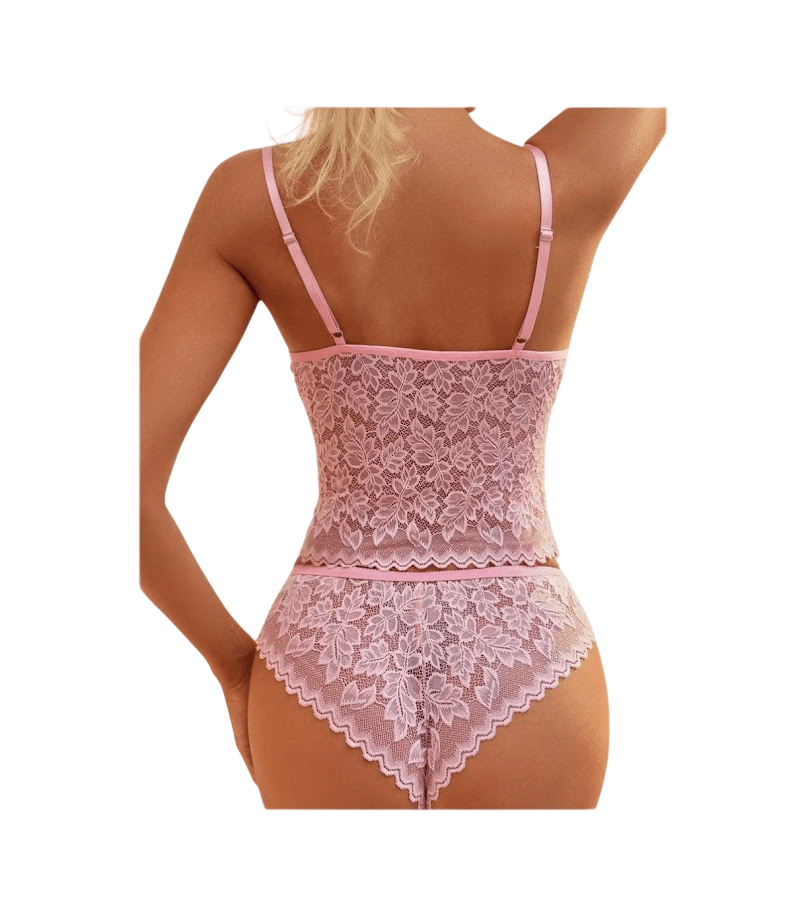 Lenceria Sexy PIjama Dos Piezas Bralet  cachetero1