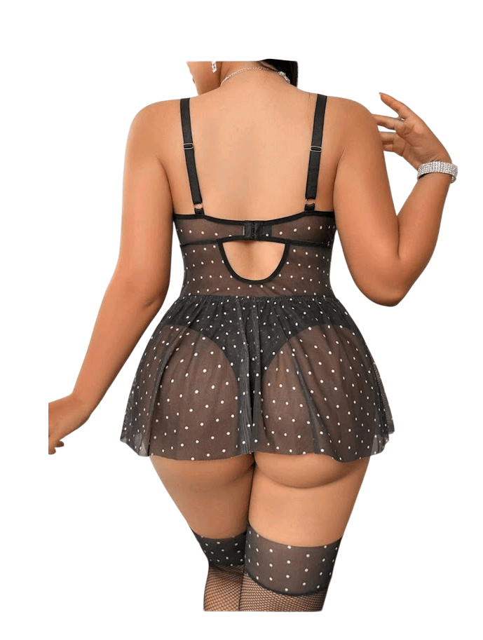 Body Faldita Portaligas Lenceria Sexy Con Medias5