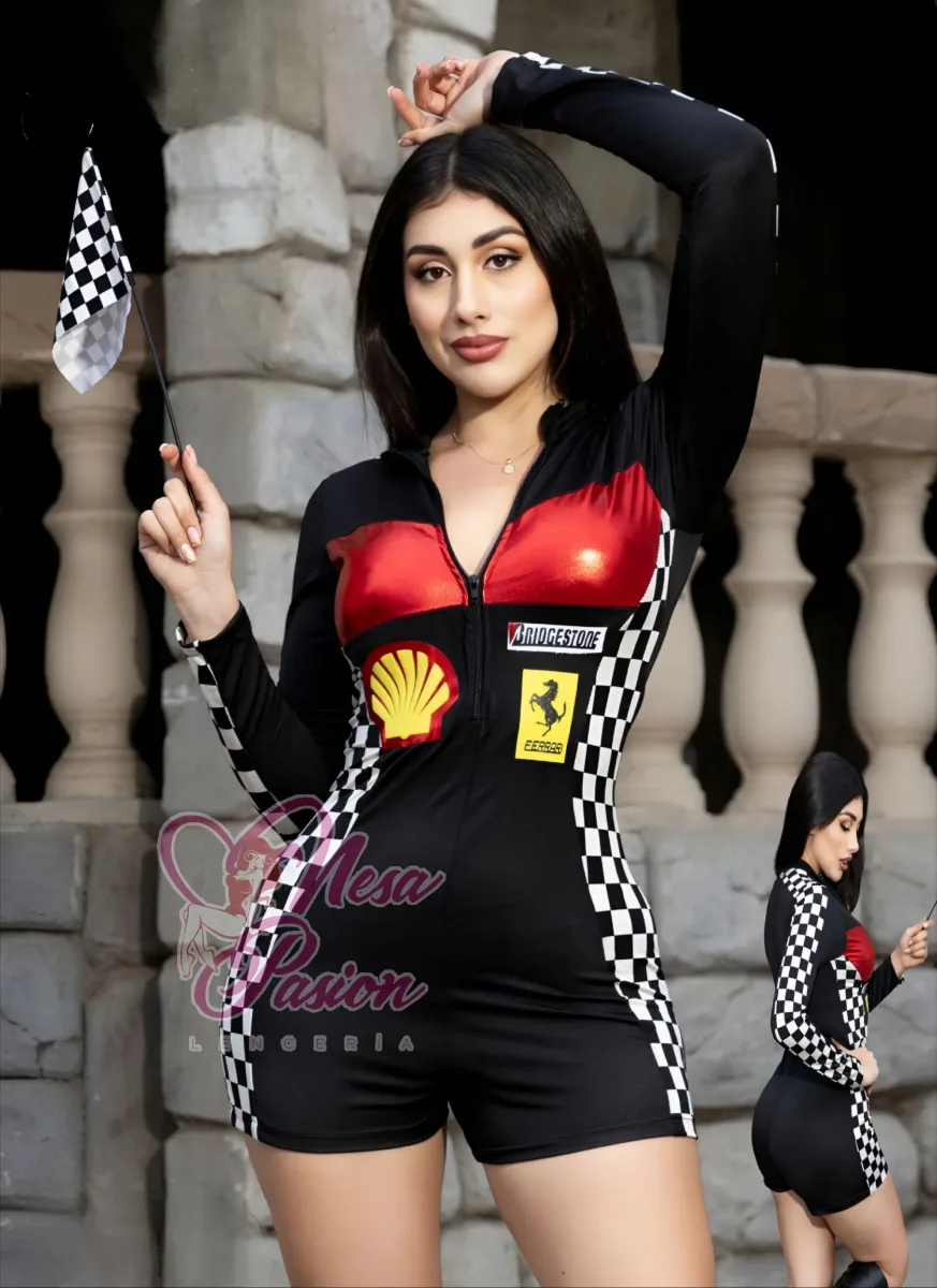 Formula 1 Disfraz Short enterizo Sexy Halloween Lenceria1