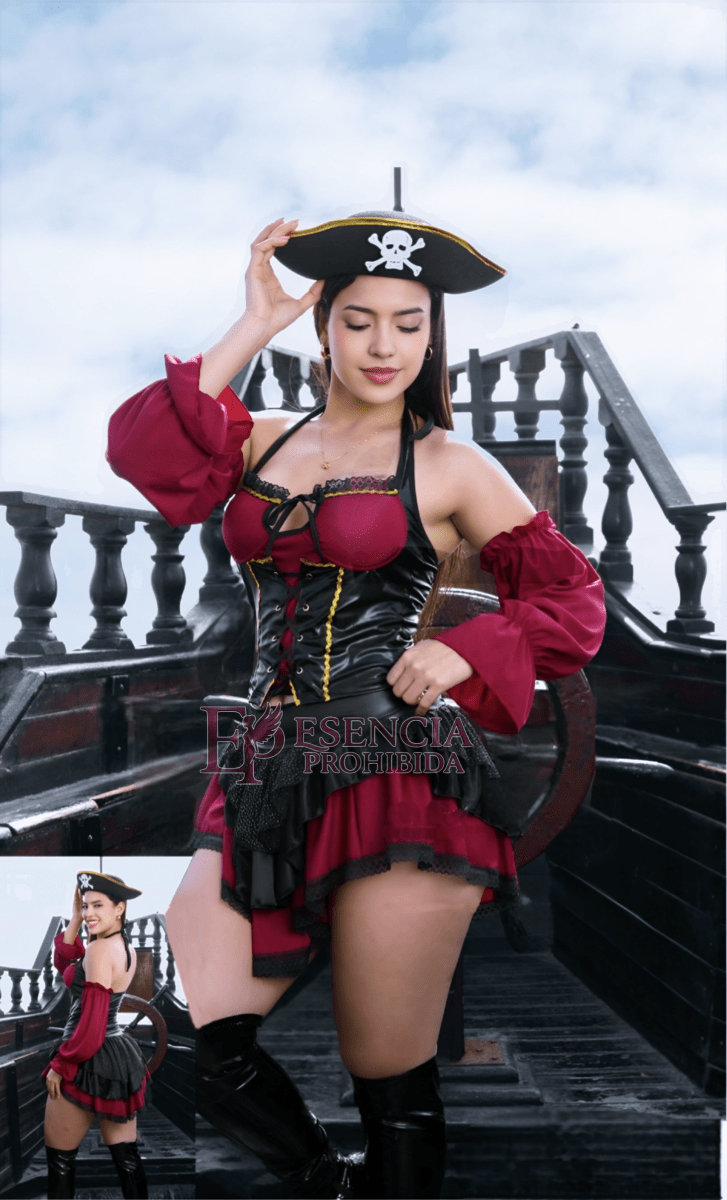 Pirata Elegans Disfraz Halloween Sexy Falda1
