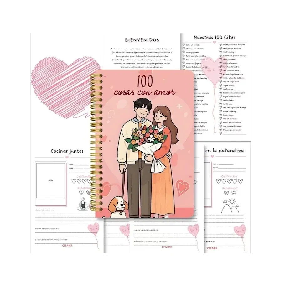 Libro 100 Citas Juntos Nuestra Aventura Con Amor Diario Parejas 032