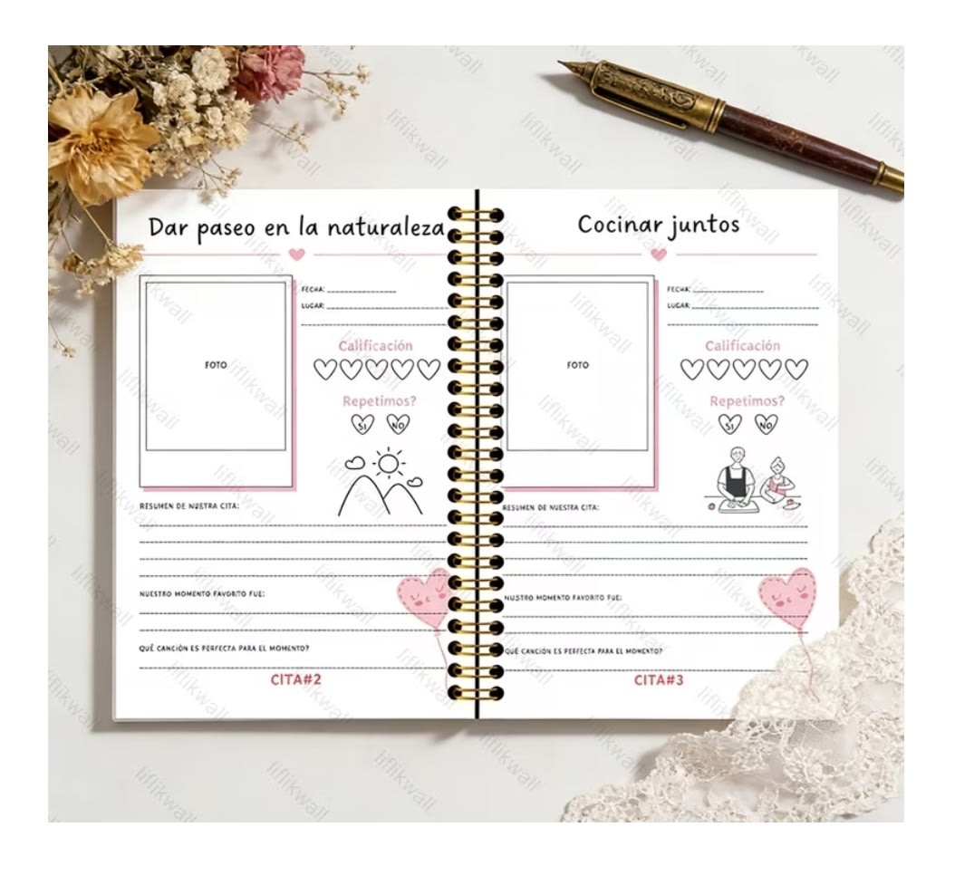 Libro 100 citas juntos nuestra aventura con amor diario parejas 061