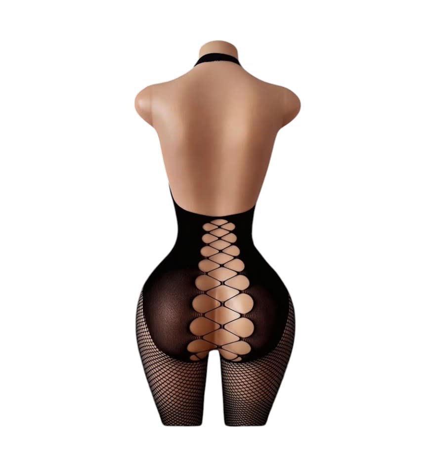 Lenceria Malla Corporal catsuit Enterizo Negro Cod 081