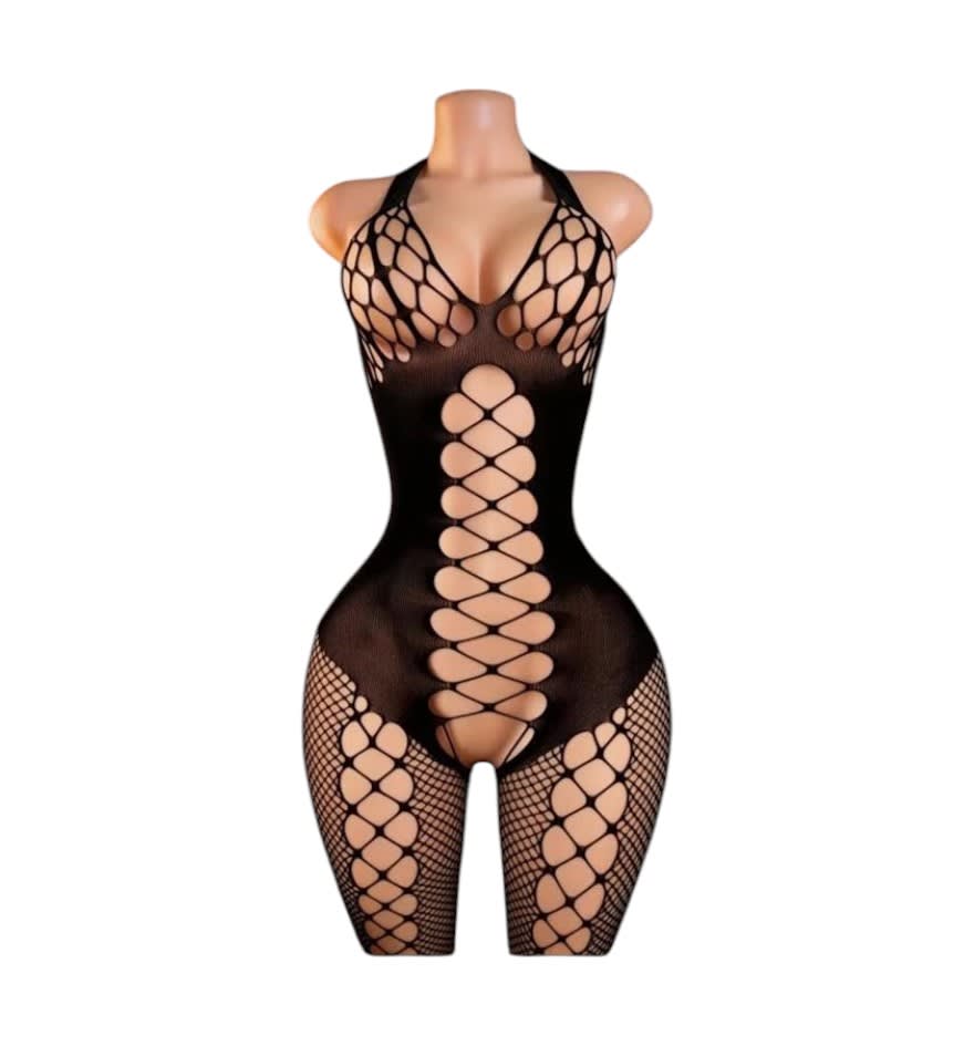 Lenceria Malla Corporal catsuit Enterizo Negro Cod 082
