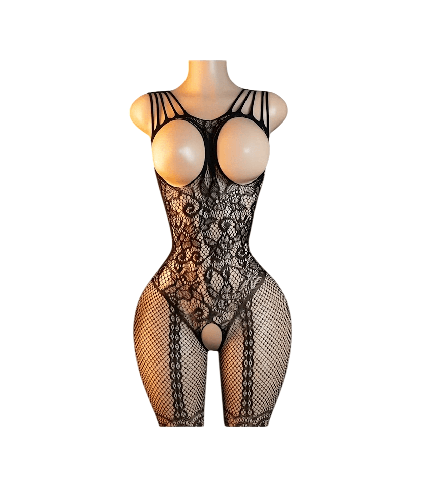 Lenceria Malla Corporal catsuit Enterizo Negro Cod 2701