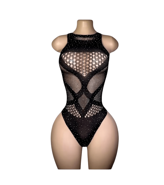 Lenceria Malla Corporal catsuit Body Negro Cod 421