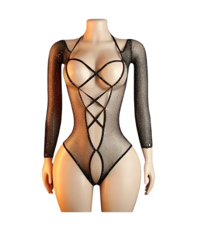 Lenceria Malla Corporal catsuit Body Negro Cod 4231
