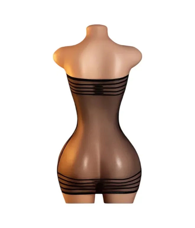 Lenceria Malla Corporal catsuit Vestido Negro Cod 4352