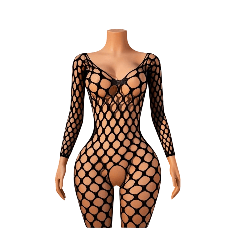 Lenceria Malla Corporal catsuit Enterizo Negro Cod 4831