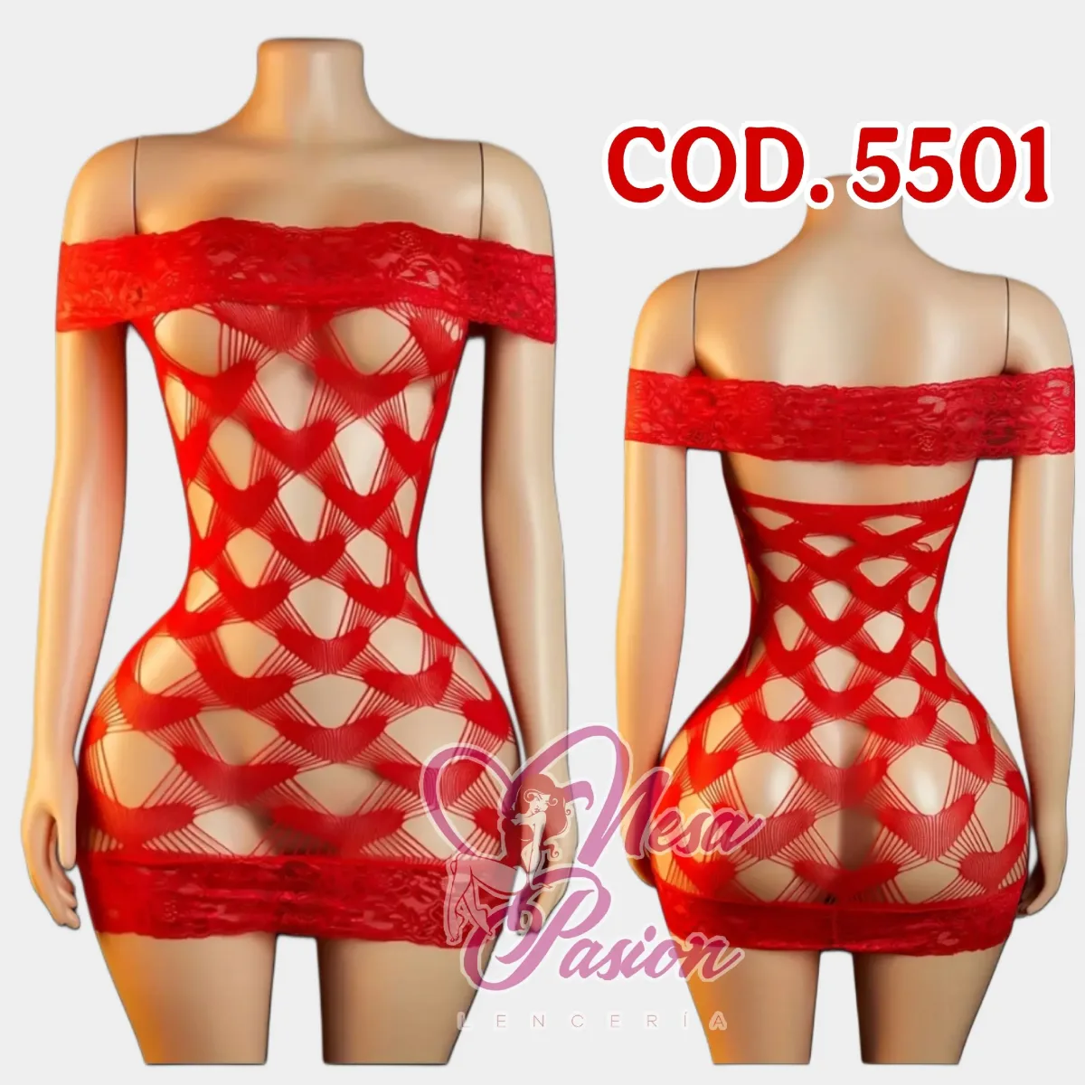 Vestido Malla Cod 55011