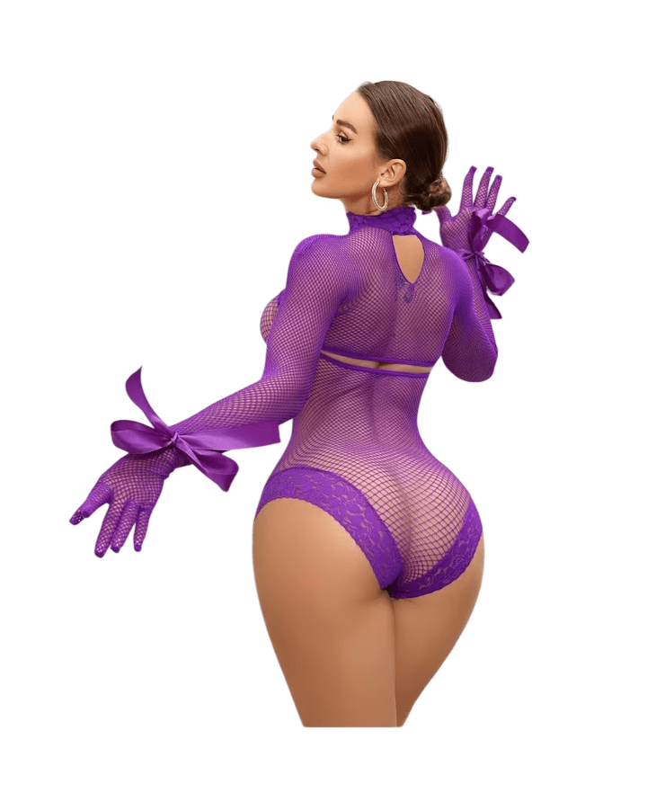 Lenceria Malla Corporal catsuit Body Lila Cod 58042