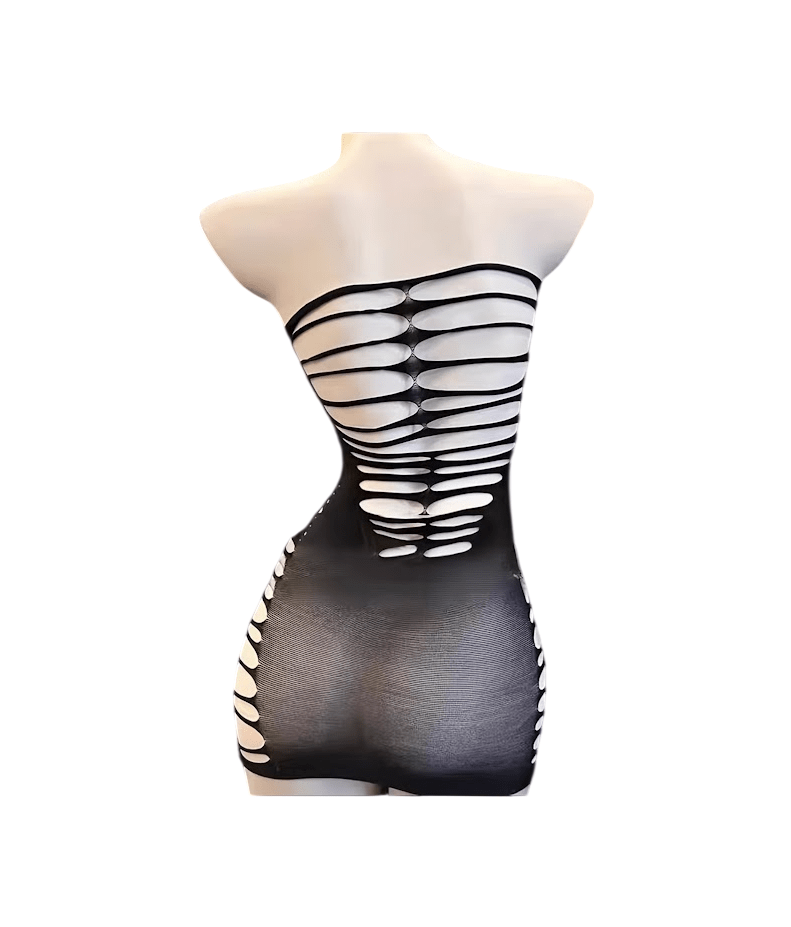 Lenceria Malla Corporal catsuit Vestido Negro Cod 622