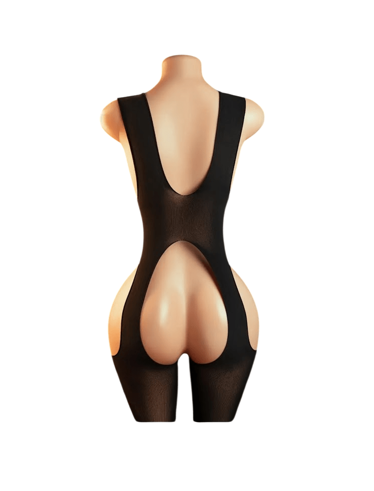 Lenceria Malla Corporal catsuit Portaligas Negro Cod 63752