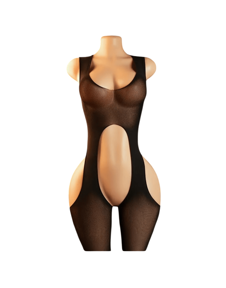 Lenceria Malla Corporal catsuit Portaligas Negro Cod 63751