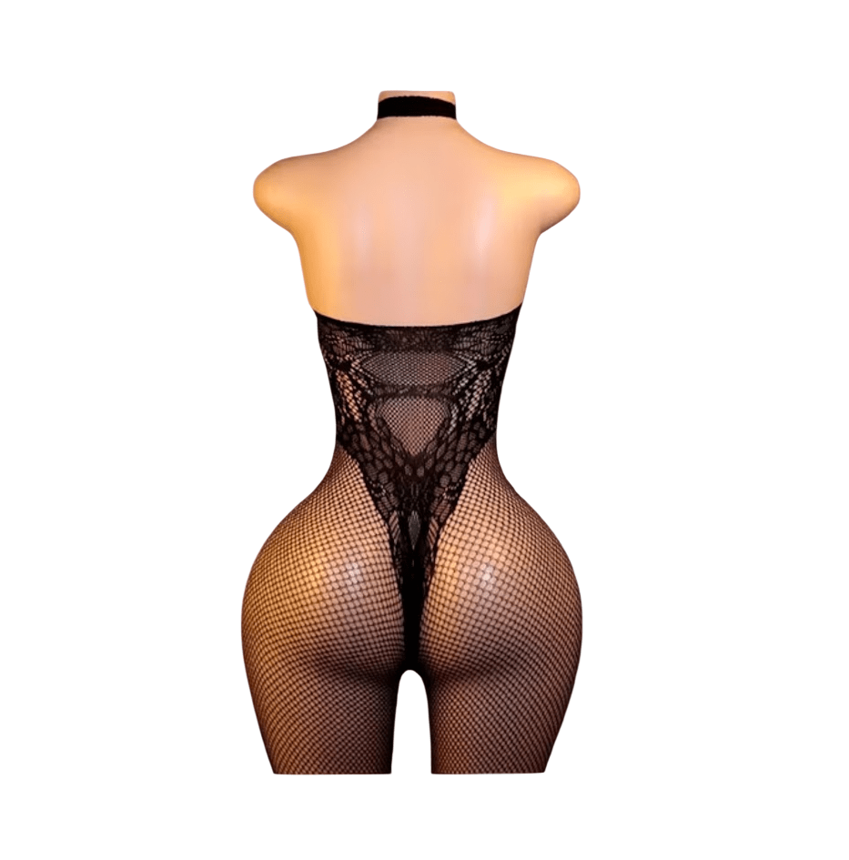 Lenceria Malla Corporal catsuit Vestido Negro Cod 6522