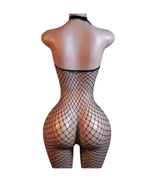 Lenceria Malla Corporal catsuit Enterizo Negro Cod 80062