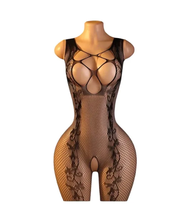 Lenceria Malla Corporal catsuit Enterizo Negro Cod 80111