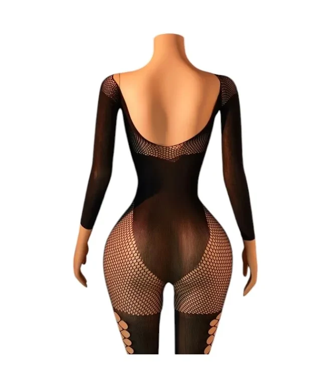 Lenceria Malla Corporal catsuit Enterizo Negro Cod 80122