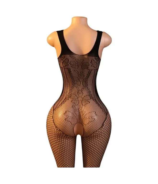 Lenceria Malla Corporal catsuit Enterizo Negro Cod 80162