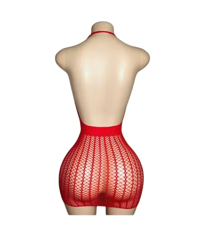 Lenceria Malla Corporal catsuit Vestido Rojo Cod 80172
