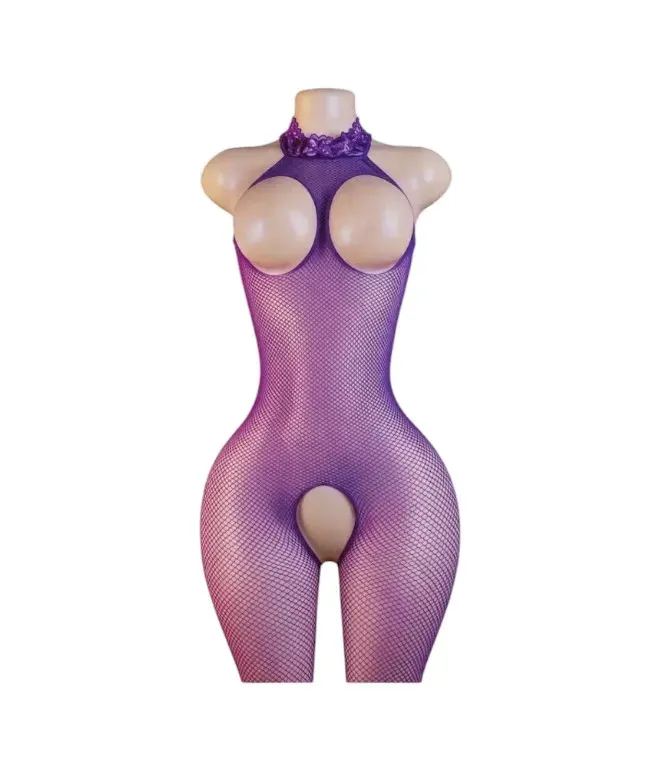 Lenceria Malla Corporal catsuit Enterizo Morado Cod 80181