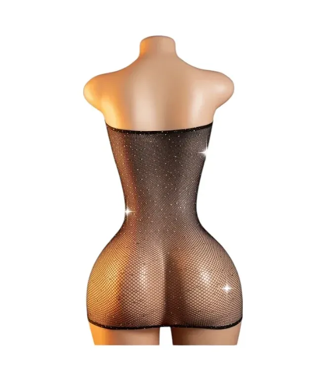 Lenceria Malla Corporal catsuit Vestido Negro Cod 80192