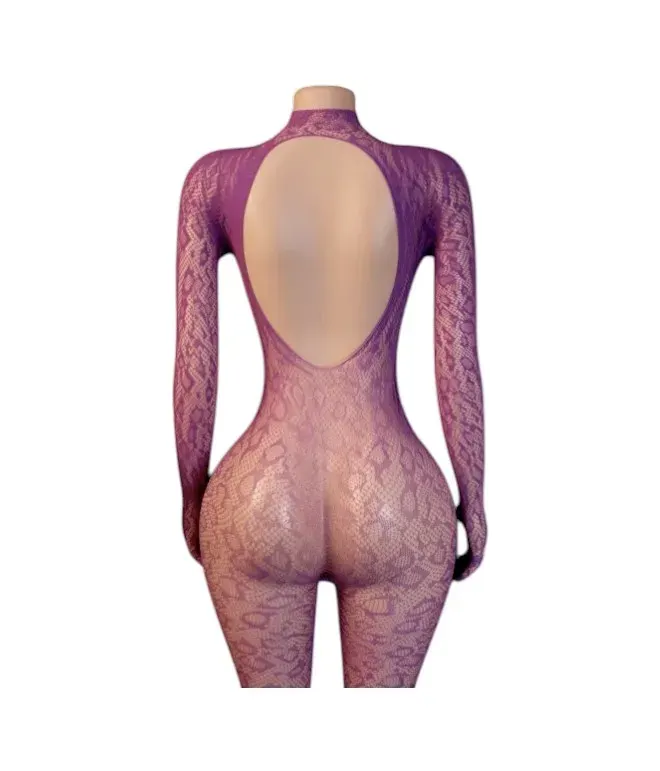 Lenceria Malla Corporal catsuit Enterizo Morado Cod 80212