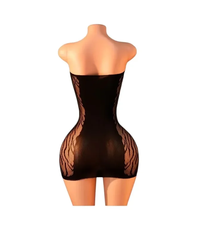 Lenceria Malla Corporal catsuit Vestido Negro Cod 80242