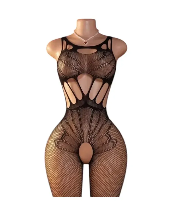 Lenceria Malla Corporal catsuit Enterizo Negro Cod 80261