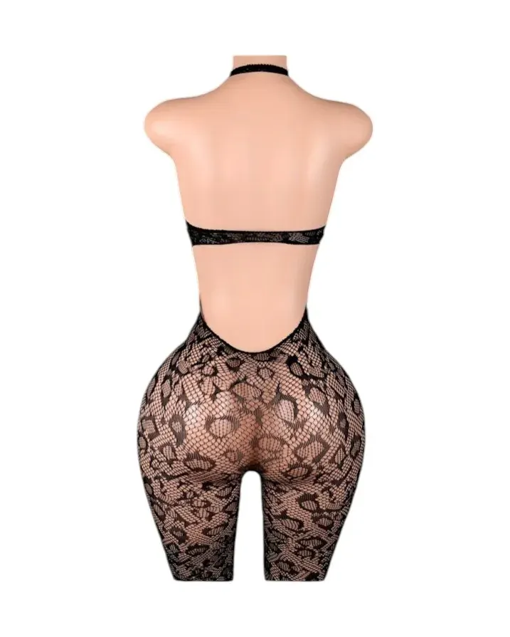 Lenceria Malla Corporal catsuit Enterizo Negro Cod 80412