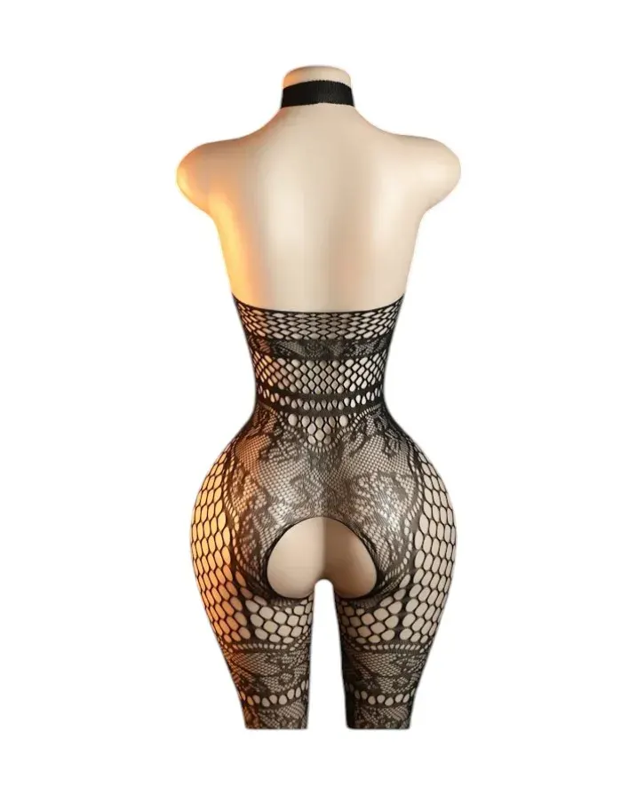 Lenceria Malla Corporal catsuit Enterizo Negro Cod 80422